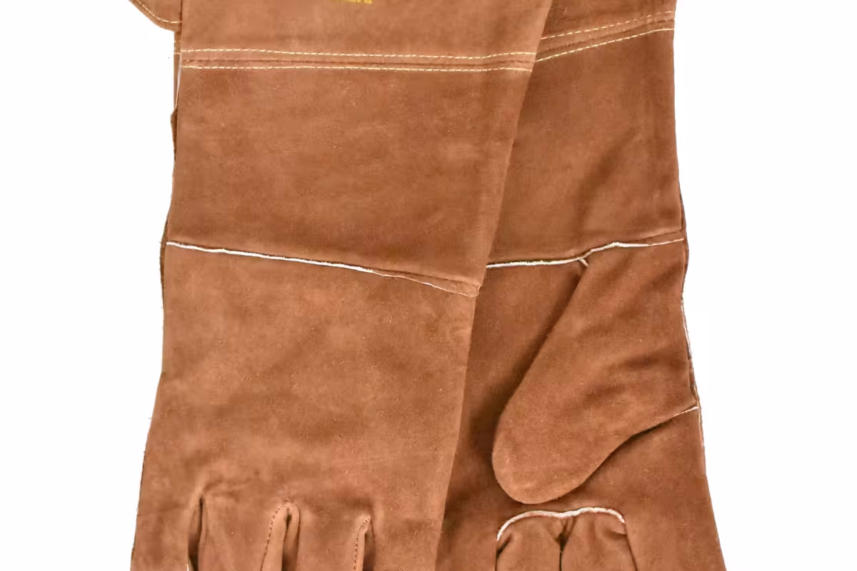 Grillhandsker i læder